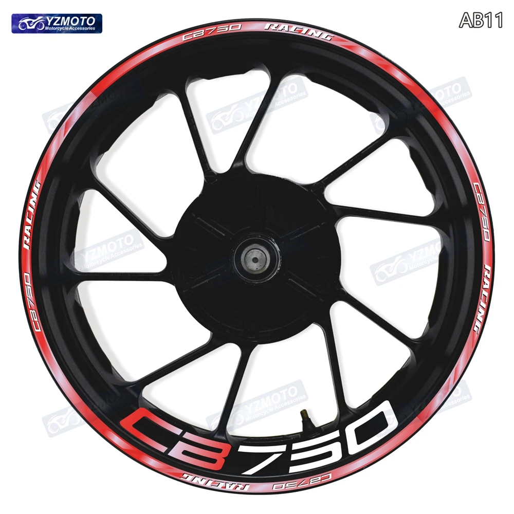 

For CB750 Motocycle Accessories Wheel Hub Sticker Front And Rear 17-inch Decal Reflective Waterproof Rim Decoration Stickers