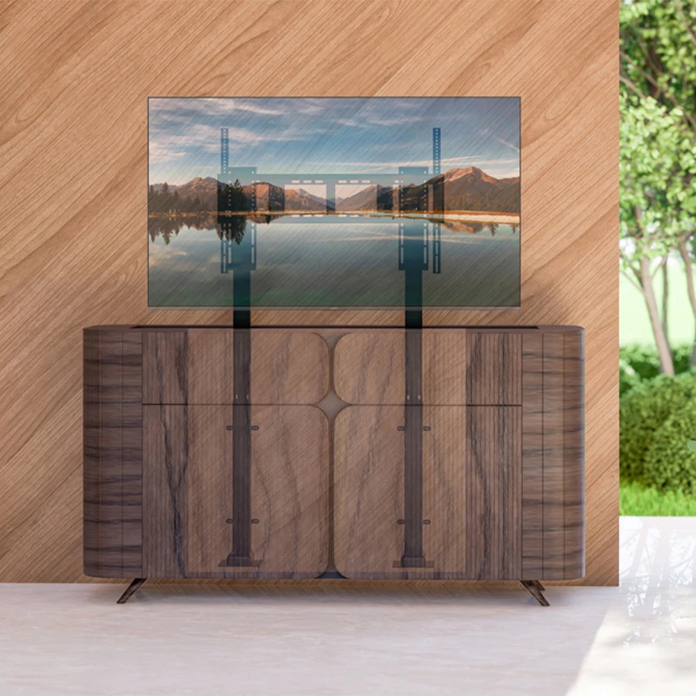 STLF Motorized TV Lift for 32 to 70 Inch Height Adjustable TV Stand and Floor Mount with Remote Control Automatic Lift TV Bracke