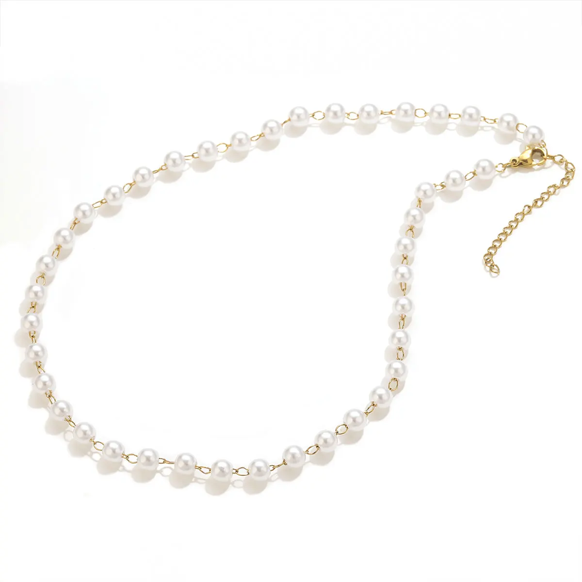 Edelstahl-Imitationsperlen-Halsketten, Kette, Halsband-Halskette für Frauen, 2022, trendige, einfache, klassische Hochzeit, Party, Schmuck, Geschenke