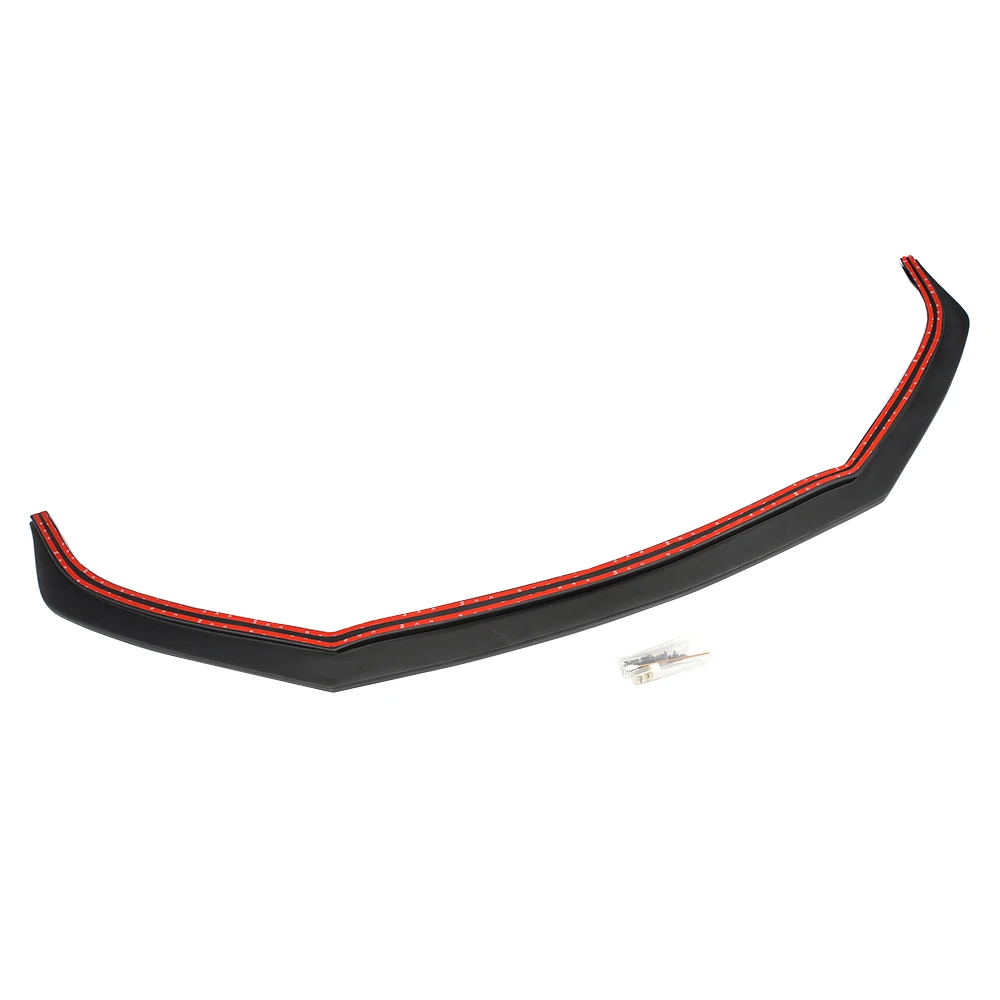 Black PU Front Bumper Lip Spoiler for Volkswagen VW Scirocco R 2009 - 2014 Non Standard Car Front Bumper Lip Chin Spoiler