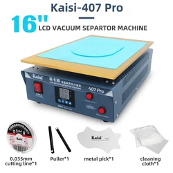 Kaisi 407pro 16 pollici LCD separatore macchina built-in Air doppia pompa per vuoto riparazione dello schermo per IPad/Samsung Tablet PC Kit