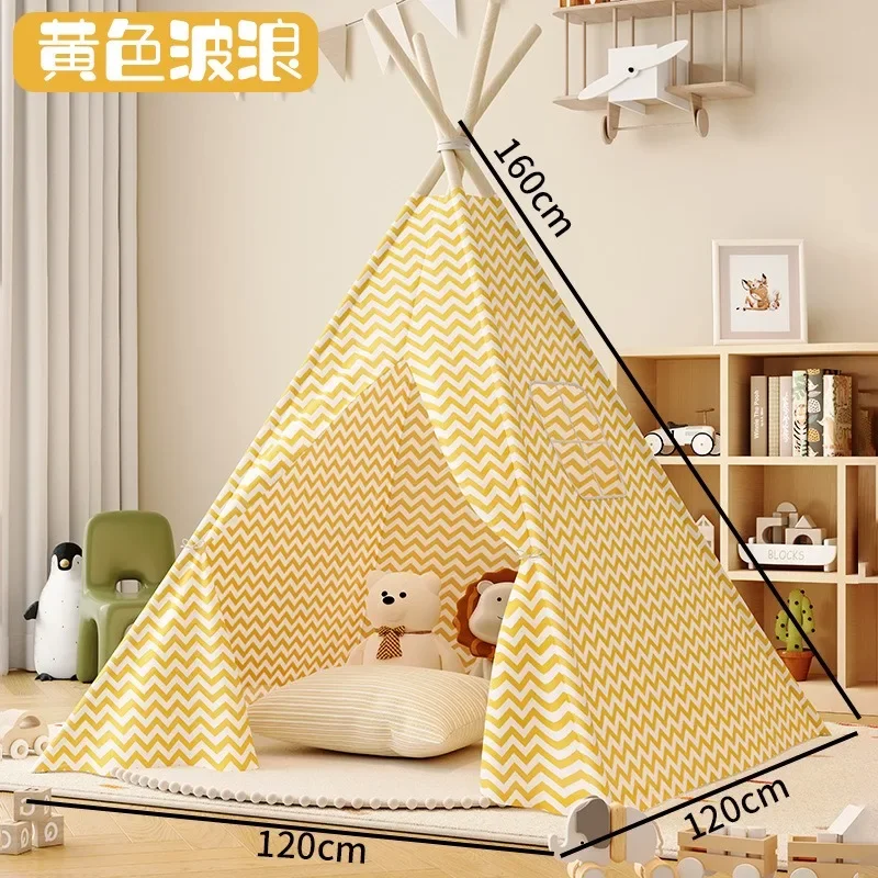 Tents for Kids Indoor Household Play House Wigwam for Children Portable Folding Tipi Teepee Girl and Boy Castle Play Tents