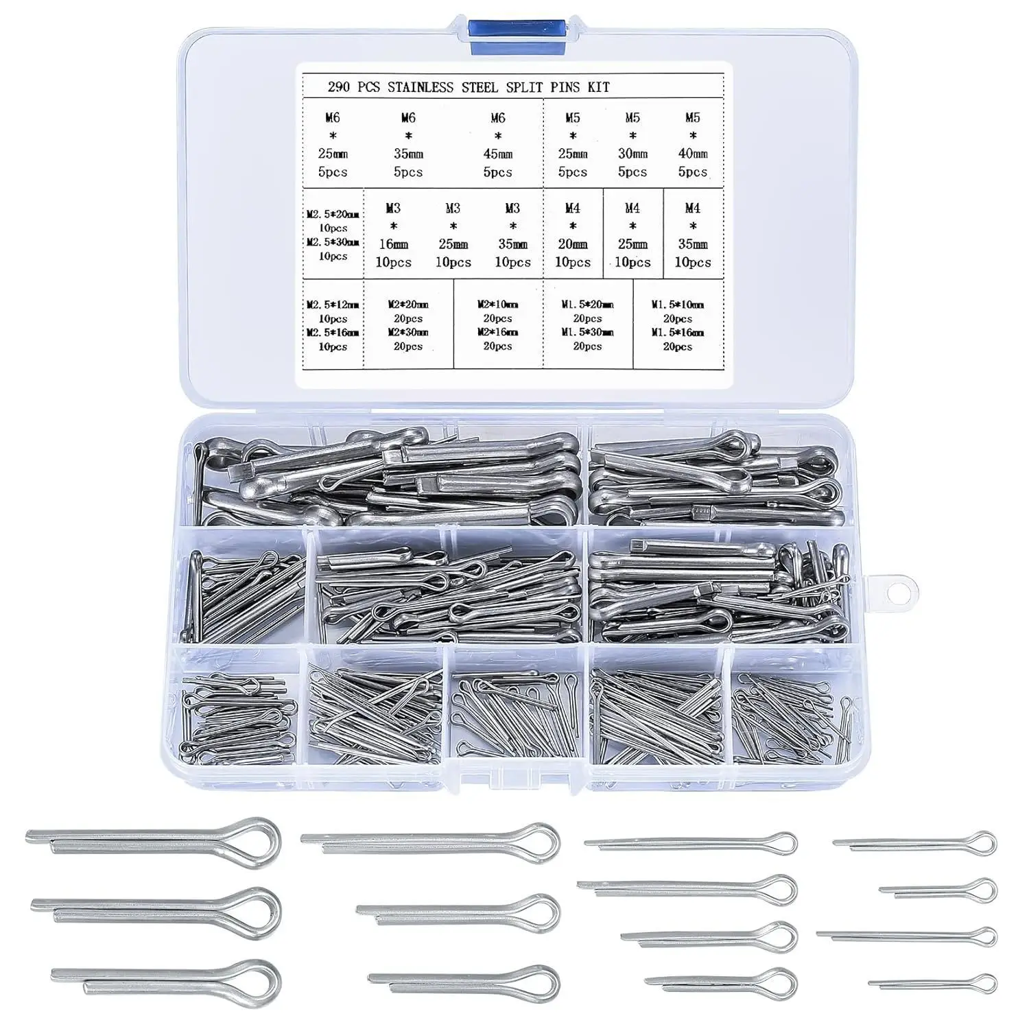 290-Piece Series Stainless Steel Folding Spring Clamp Body Safety Clamp Set for Automotive Repair And Metalworking