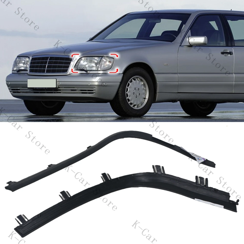 For Mercedes Benz W140 S320 S350 S500 S600 1995-1998 Car Headlight Rubber Sealing Strip Headlamp Decorative Strip Accessories