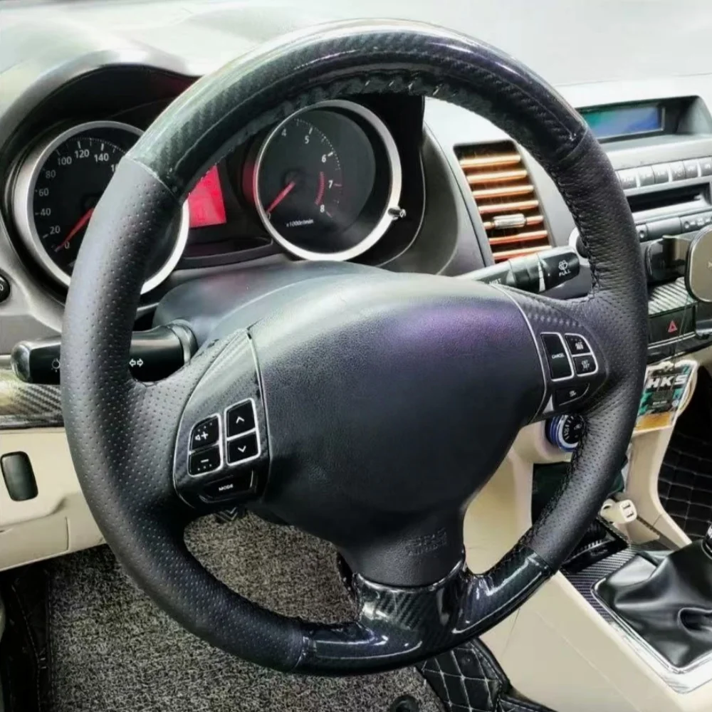 

Custom Car Steering Wheel Braid Cover 100% Fit For Mitsubishi Lancer EX 10 Lancer X Outlander ASX Car Products Steering Wrap