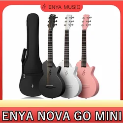 Enya Nova Go Mini chitarra Acustica in fibra di carbonio 1/4 Size Travel actica Guitarra w/Beginner Kids Starter Bundle Kit di addensato