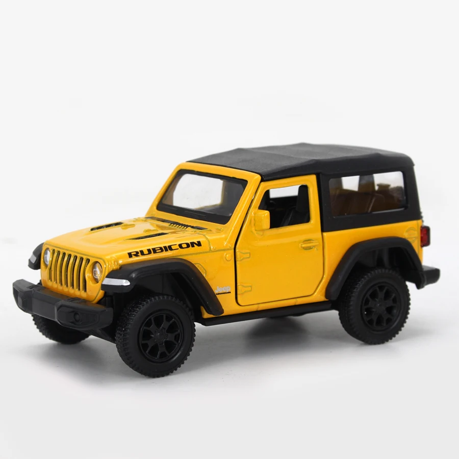 1/36 Jeep Wrangler Rubicon Off-Road Toy Car RMZ CiTY Diecast Miniature Vehicle Model Pull Back Collection Gift For Boys Kid