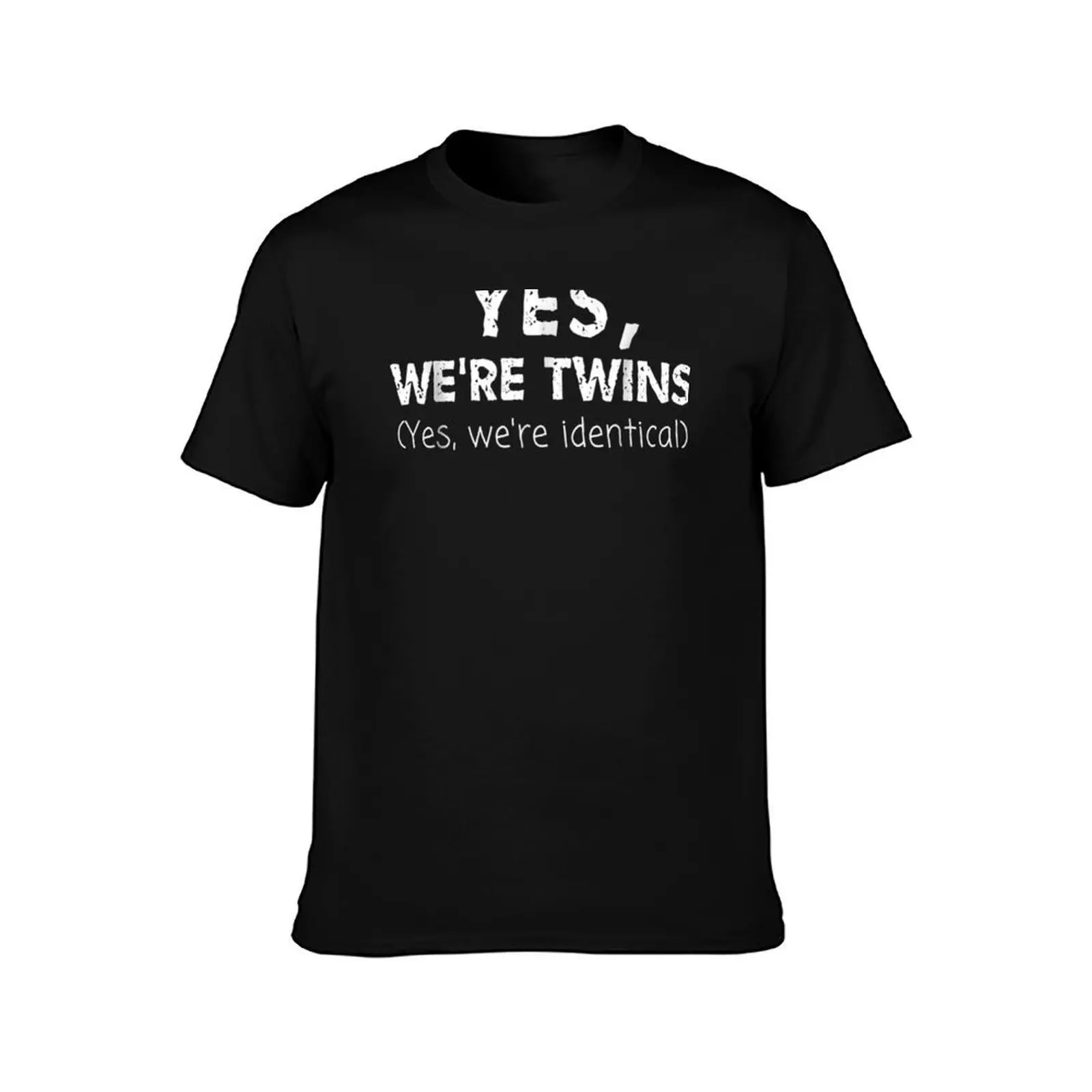 Twin Matching Brother Sister Twins Siblings Identical T-Shirt Heavy Duty Casual Work Tee