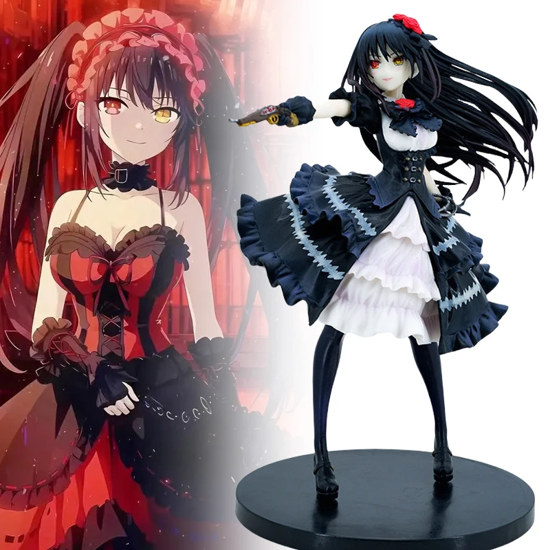 アニメ時崎狂三フィギュアザフキエル黒狂三フィギュアデート・ア・ライブ像家の装飾デスクルームアクセサリーおもちゃギフト