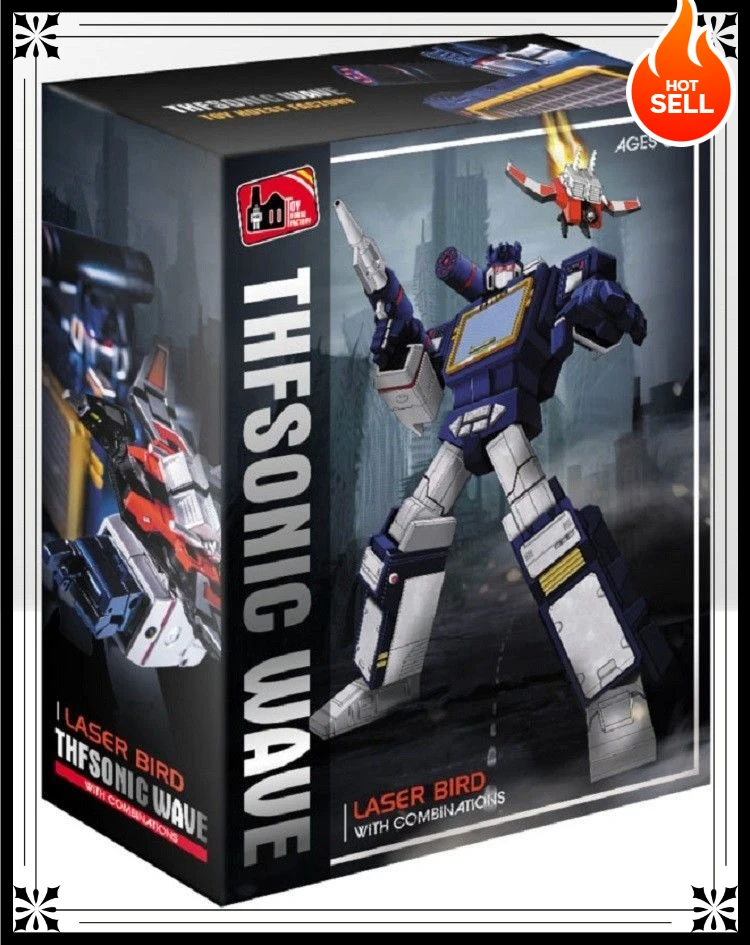 【En stock】Modèle de robot transformable en alliage THF 01J, enregistreur sonore, 6 bandes magnétiques, figurine d'action à collectionner, cadeau