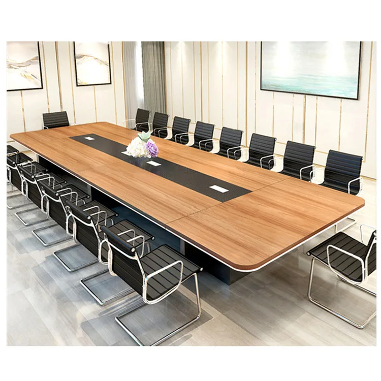 

Modern Wooden Large 20 Seat Conference Room Table Board Room Conference Desk Meeting Table