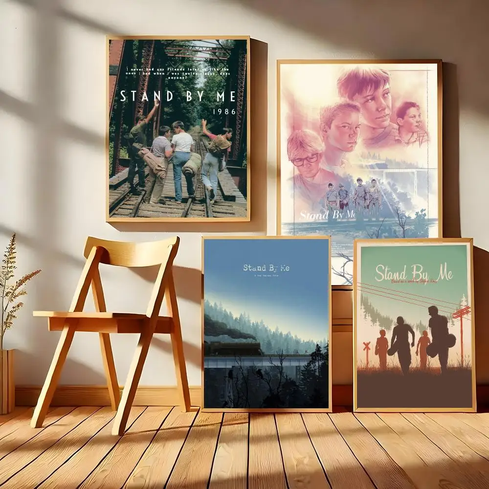 S-Stand By Me Movie Poster Matte Self-Adhesive Wall Art Print Living Room Bedroom Home Decor