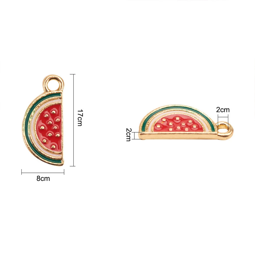 Watermelon Shape Pendant Charms Alloy Diy Jewelry Making Accessories For Necklace Earrings Keychain Fashion Pendants