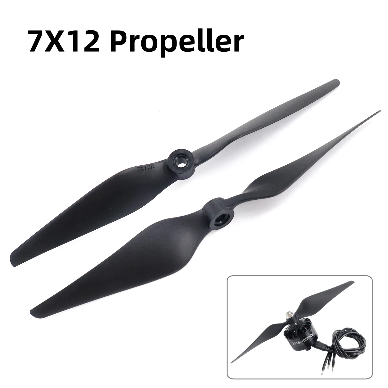 New 2Pair/4Pair (CW+CCW) 7X12 High Quality 2-blade Propeller Thin Electric Prop Reinforced Nylon Prop for 7 Inch RC Airplanes