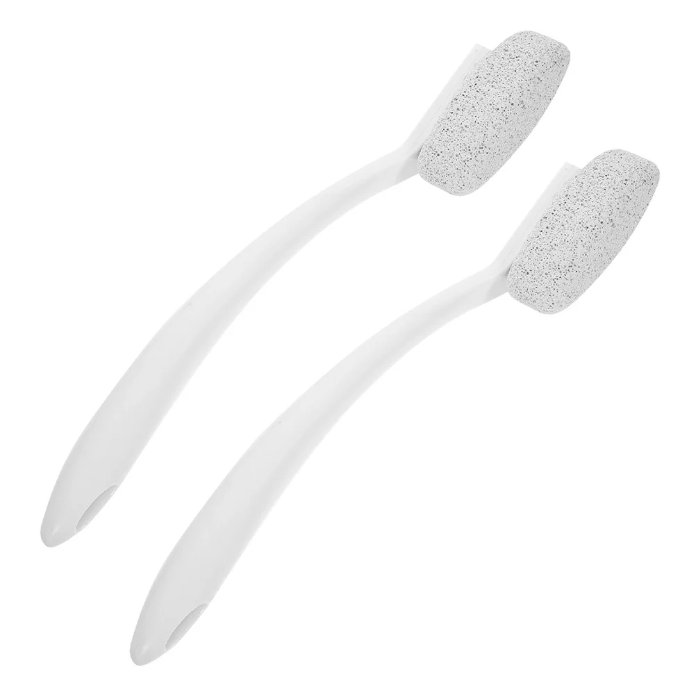 

2Pcs Foot Callus Remover Pedicure Tool Long Handle Foot File Portable Pumice Stone Brush Hard Skin Remover Pumice Stone for Feet