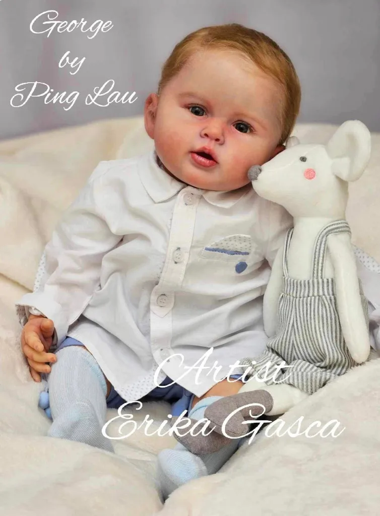 

SINO-BB With Belly Plate 22inch Prince George Reborn Doll Lifelike Painting Finished Boy Baby Doll