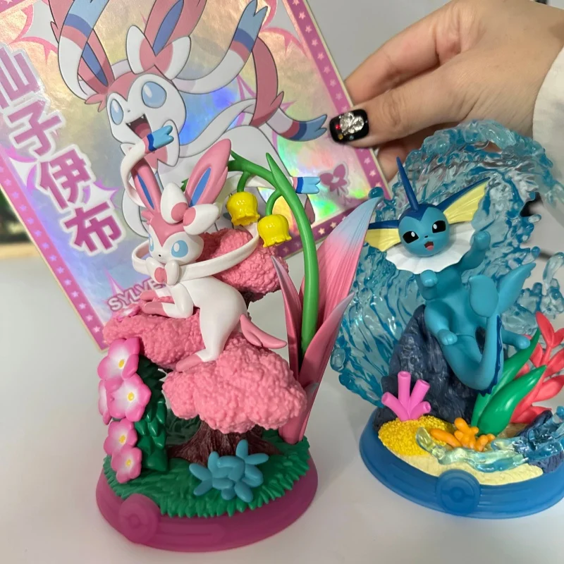 

In Stock PokéMon Enjoy Eevee Blind Box Sylveen, Vaporon, Flareon, Umbreon Action Figure Trendy Toy Ornament Collection Gifts
