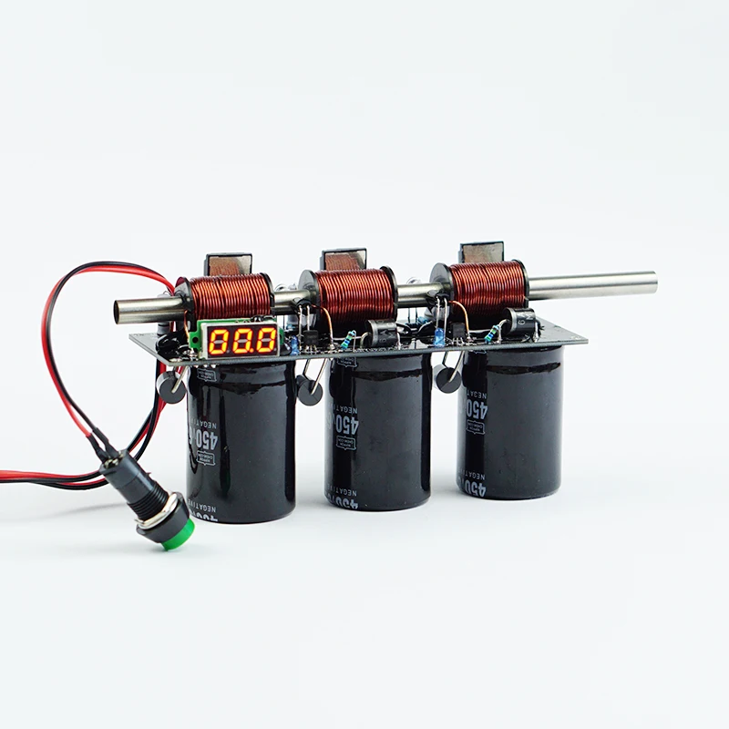 High Voltage Integrated Electromagnetic Gun Multistage Diy Coil-gun Kit Physical Experiment Teaching Science Teaching Model