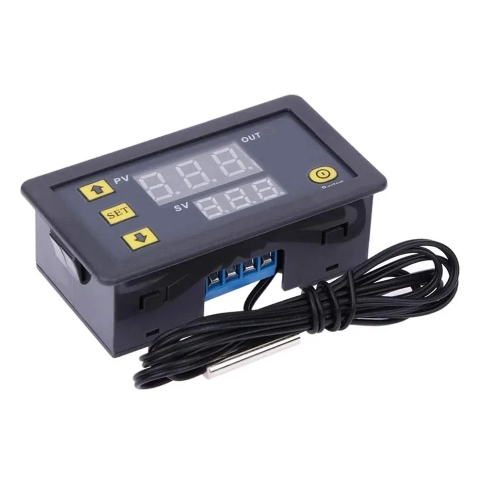 W3230 12V 24V AC110-220V línea de sonda 20A Control de temperatura Digital pantalla LED termostato con instrumento de Control de calor/refrigeración