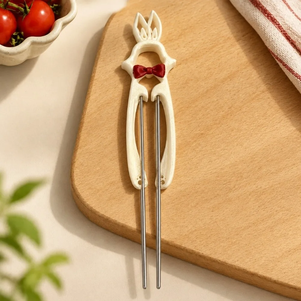 2.6mm Beans Fuse Bead Pen Double Needle Rabbit-shaped Fuse Bead Tools Delicate Cute Bead Picker Tweezers Handmade