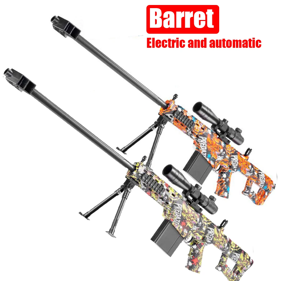 Electric and automatic  Barrett toy gun Suitable for outdoor safety interaction New Year Gift
