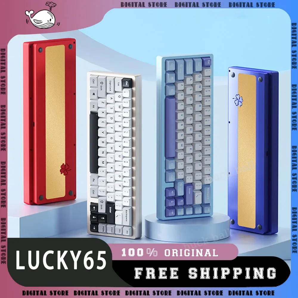 

Weikav Lucky65 Gamer Mechanical Keyboard 3mode Bluetooth Wireless Keyboard Gasket Structure Hot Swap Rgb Backlit Gaming Keyboard