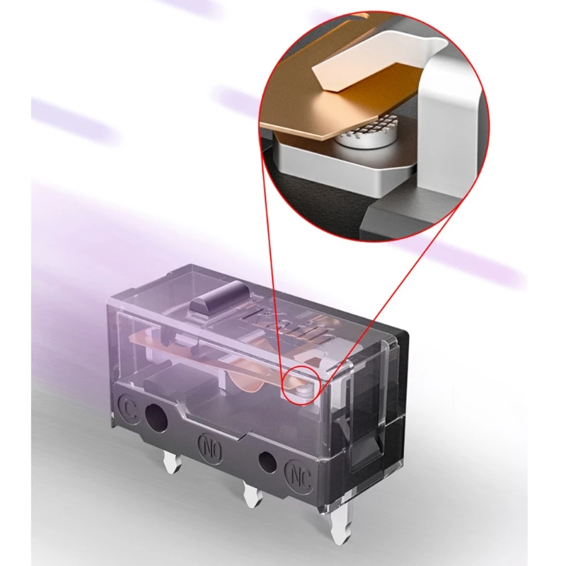 Microinterruptor ratón F3KE, 4 Uds., microbotón negro duradero, vida útil 80 millones clics, accesorios repuesto,