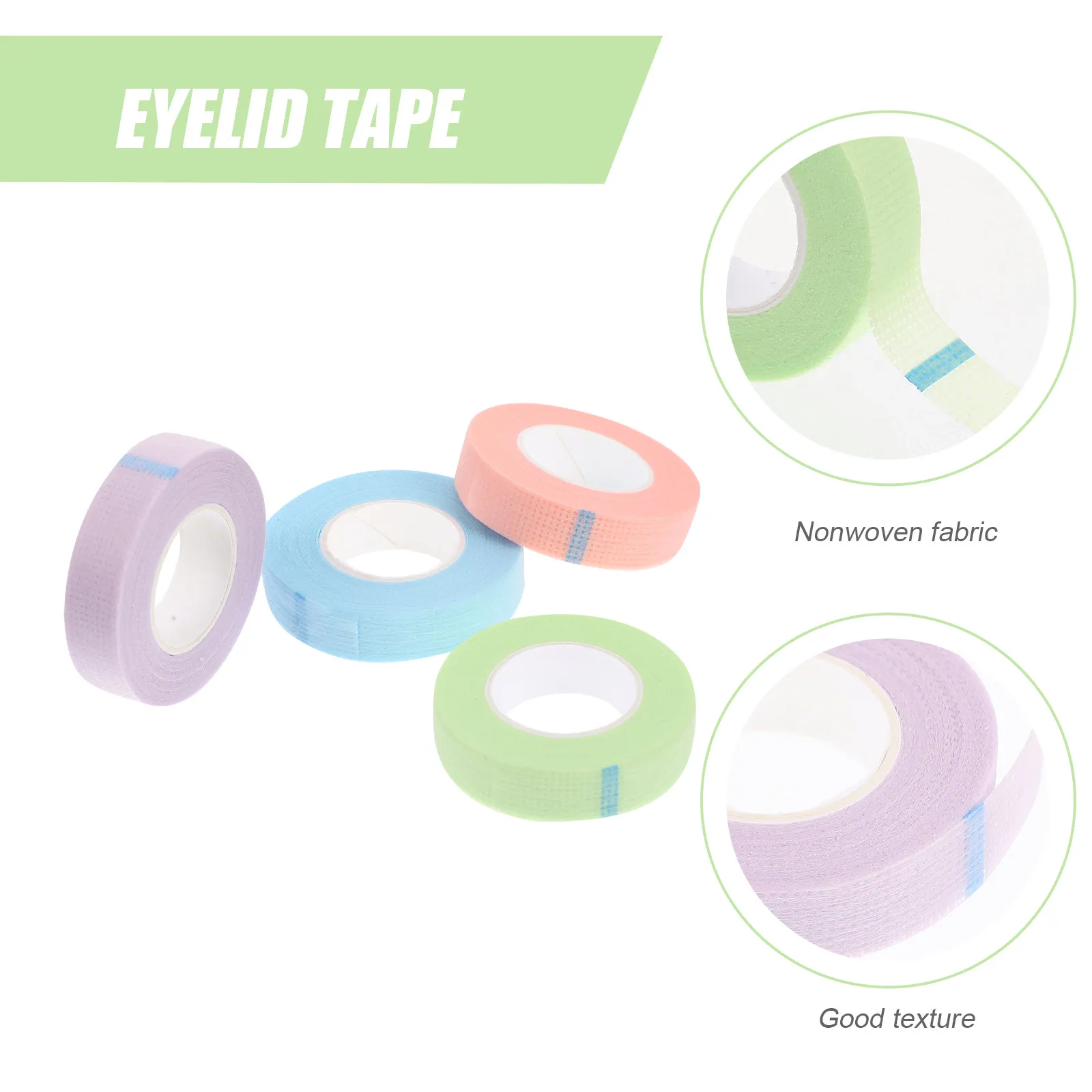 4 Rolls Professional Eyelash Extension Tape Breathable Skin Friendly Non Woven Fabric for Lash Isolation Eyelid Lifter Strips