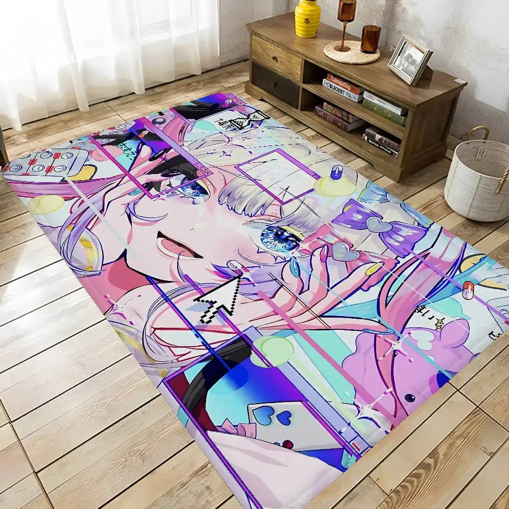 NEEDY GIRL OVERDOSE Anime Floor Mat Non-Slip Laundry Room Mat Laundry Decor Balcony Child Living Room Bedside Mats