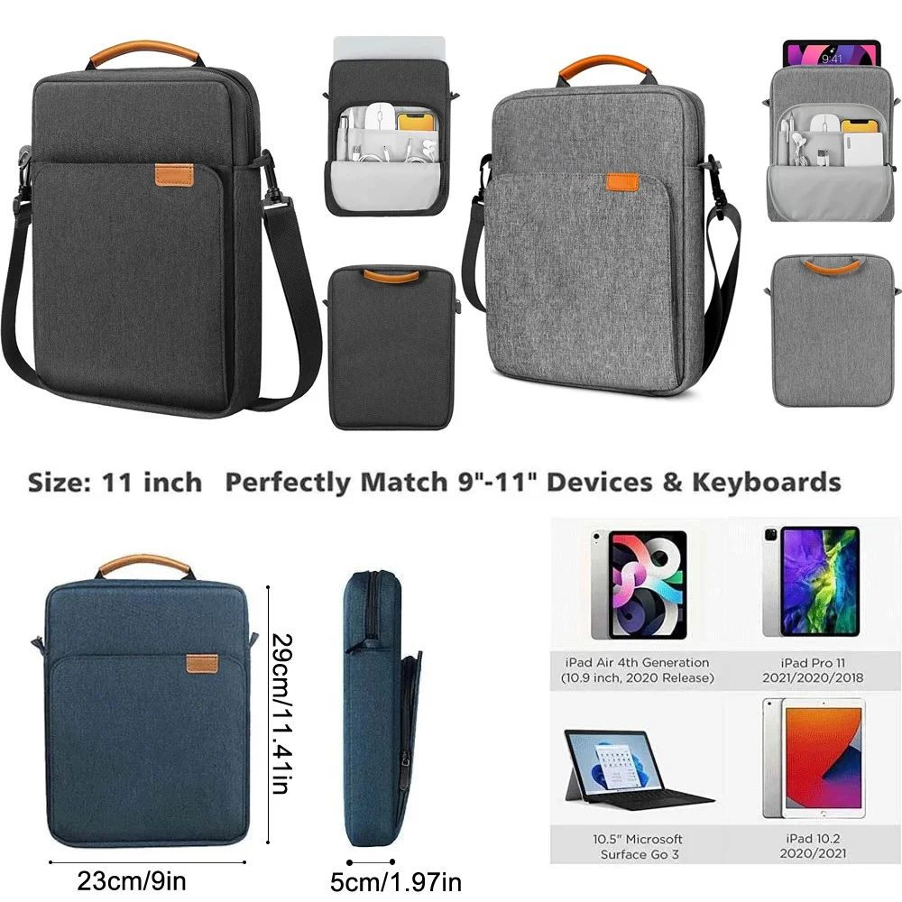 Tablet Sleeve Bag For iPad Samsung Galaxy Tab Case Shockproof Cover For Xiaomi Redmi Pad Case Tablet Shoulder Bag Carrying Case