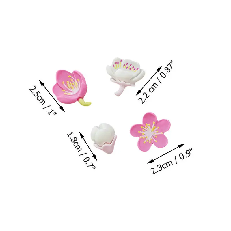 4/12pcs Fridge Magnets Blossom Cherry Flower Pastoral Cute Refrigerator Magnetic Sticker Message Whiteboard Sticker