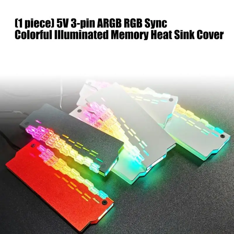 5V 3Pin ARGB Memory Heat Spreader With 10 LED Lights And Aluminum Alloy Construction For Customizable Lighting