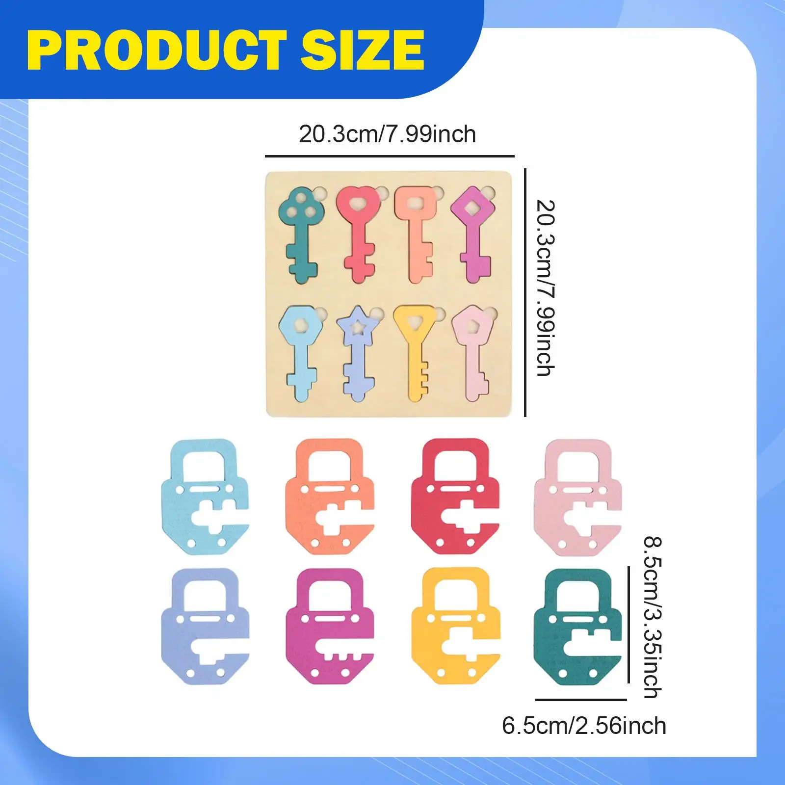 

Shape Matching Wooden Puzzle Educational Learning Game for Children Skills Development for Preschool Use
