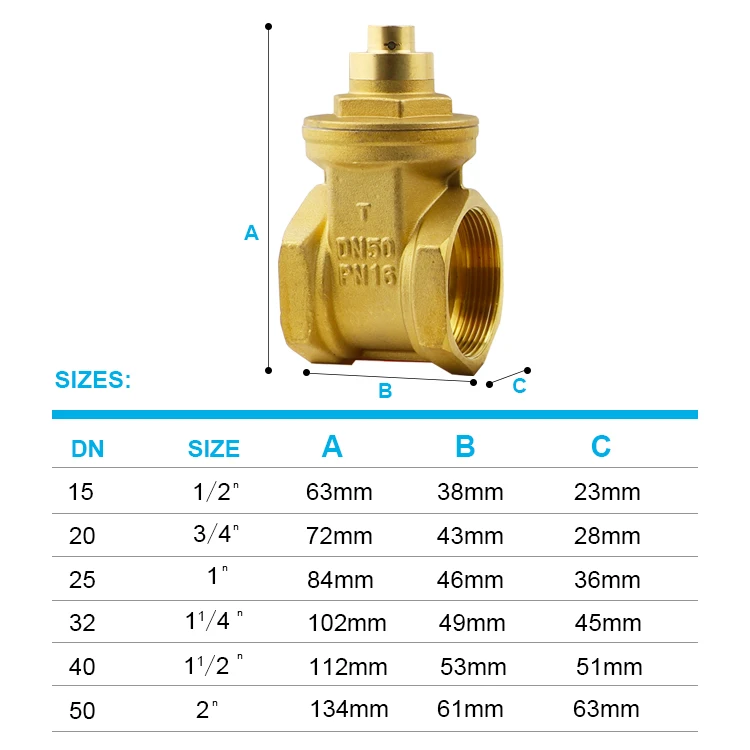 TF Brass Magnetic locking gate valve normal pressure and normal temperature anti-theft flow control lock valve