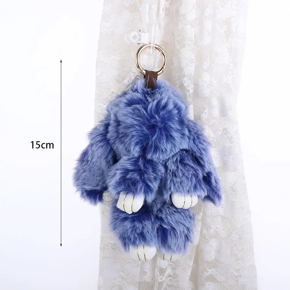 자동차 펜던트 키링 자동차 참 가방 펜던트 봉제 토끼 키링 토끼털 키체인 봉제 토끼 키체인 푹신한 장난감 인형