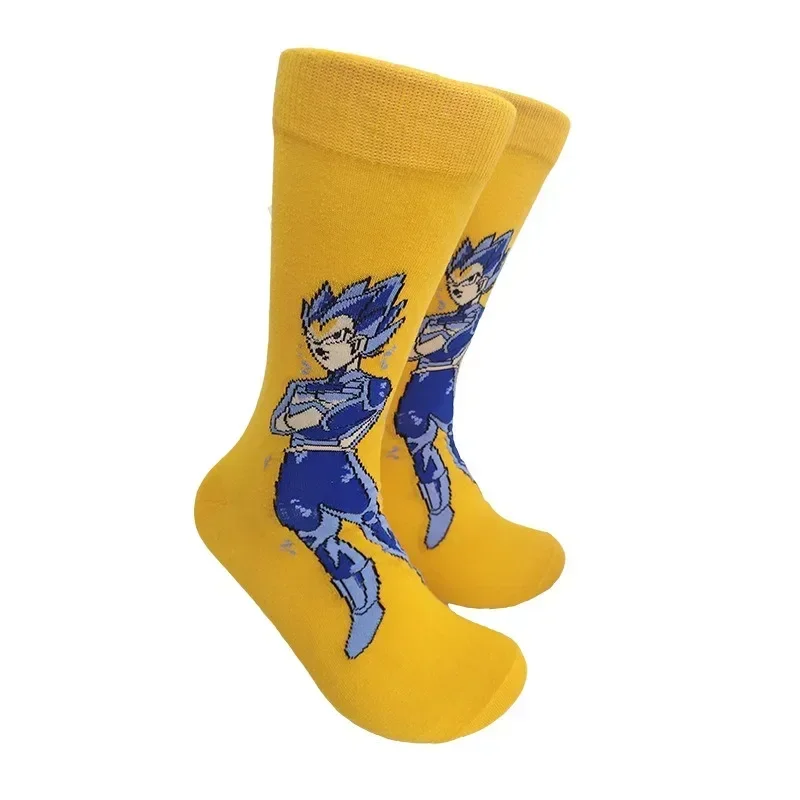 Dragon Ball Anime Super Goku Vegeta Socks Anime Figure Retro Mid Length Socks Autumn Winter Cotton Sports Children Gifts