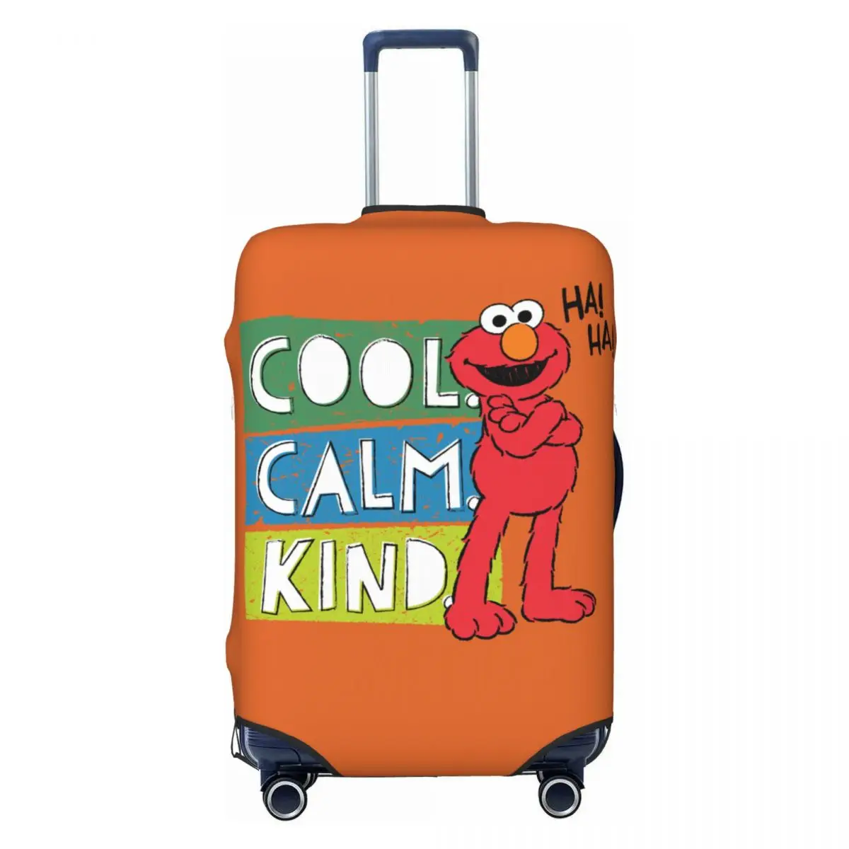 

Custom Funny Cartoon Cookie Monster Suitcase Cover Washable Muppets Travel Luggage Covers for 18-32 inch
