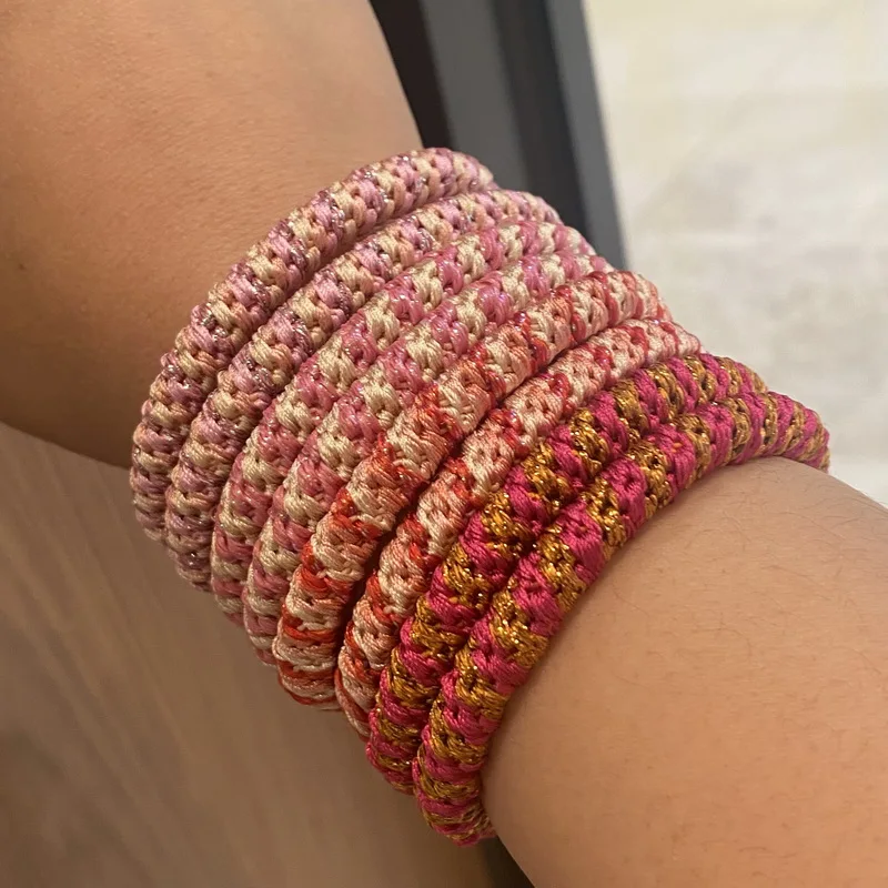 8 قطعة/الوحدة أزياء النساء الملونة الشعر الأربطة المطاطية لسوار الفتيات مرونة الشعر التعادل knekki الشعر حبل knekki هار elastiek