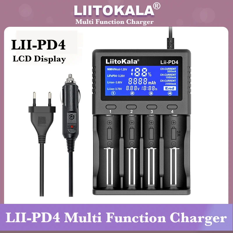 Liitokala Lii-500 Lii-PD4 Lii-S6 Lii-500S 18650 21700 26650 AA AAA for 18350 18500 16340 17500 25500 10440 17350 battery Charger