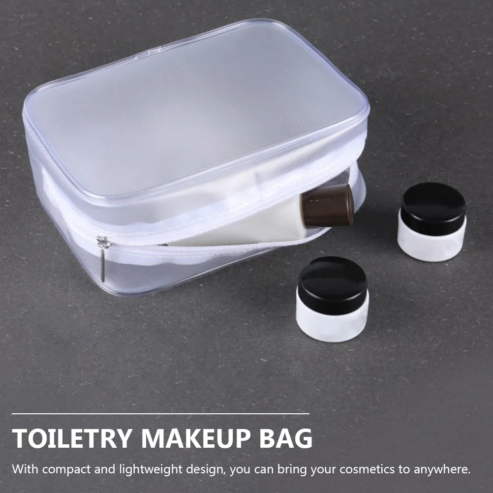 

6Pcs Transparent Bag PVC Material Lightweight Durable Storage Travel Makeup Toiletry Bag Zipper Clear