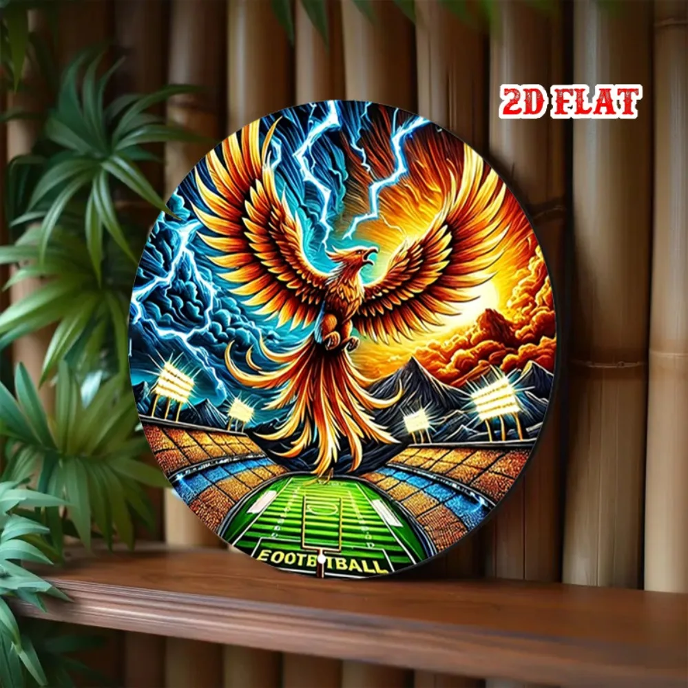 لوحة فنية جدارية لملعب Majestic Wings Phoenix Rising Vitality Sports، تصميم ديناميكي لملعب كرة القدم مناسب للمنزل
