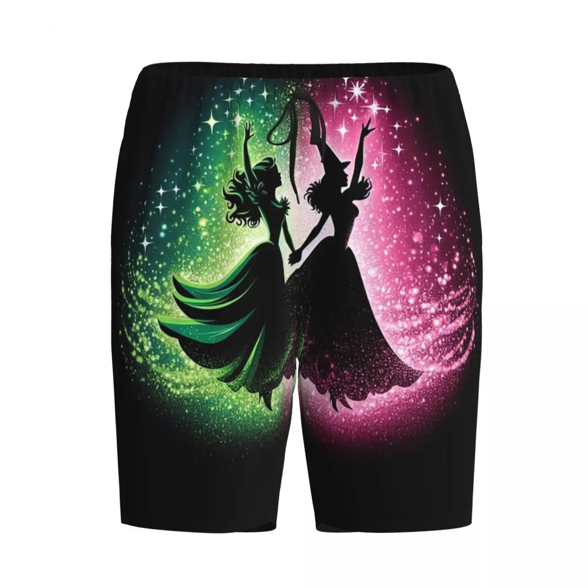 

Мужские пижамные шорты/брюки для сна и отдыха с принтом Эльфабы и Глинды из мюзикла Wicked