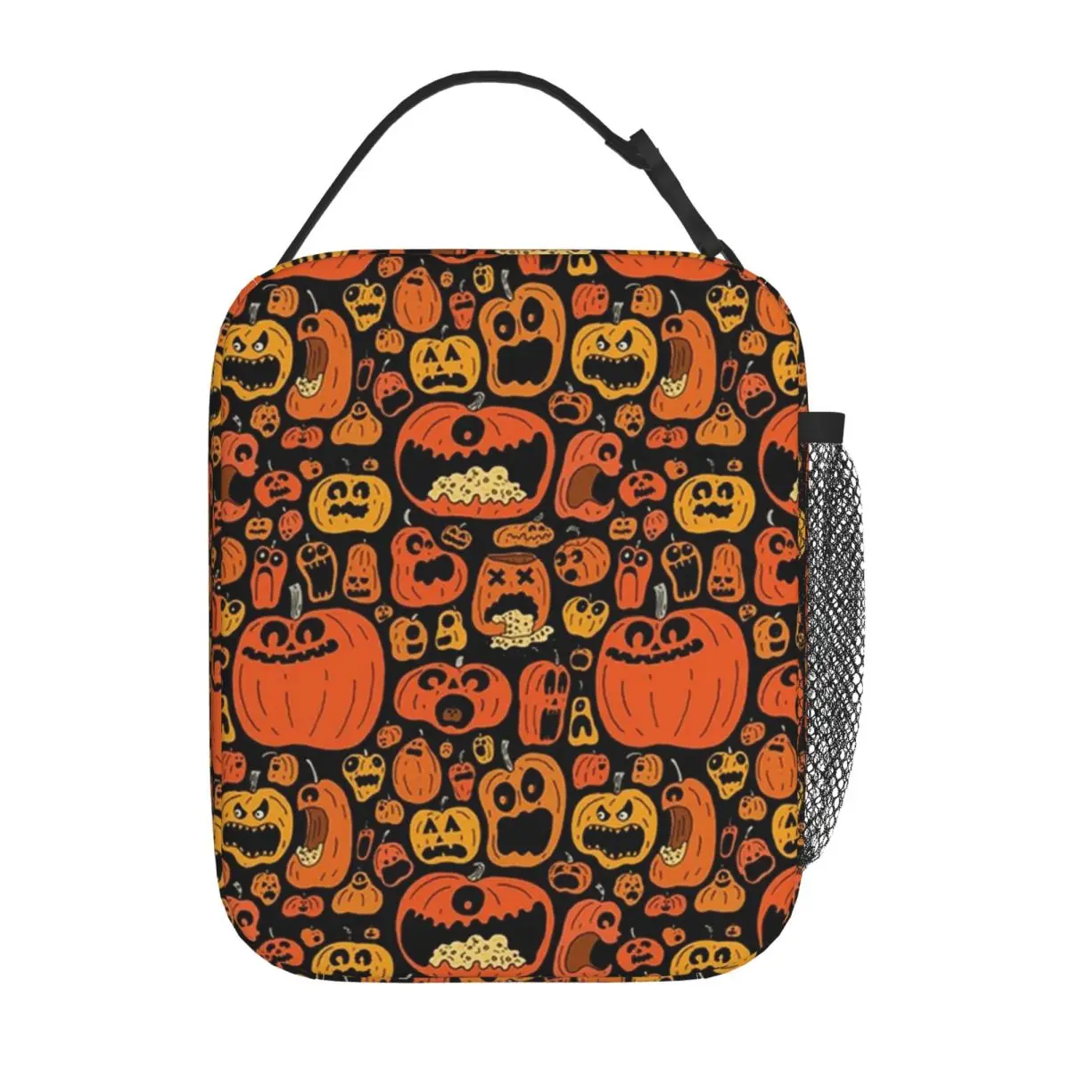 Ghost Pumpkin Halloween Insulated Lunch Bag for Women Children Portable Food Boxes Thermal Lunch Box Tote