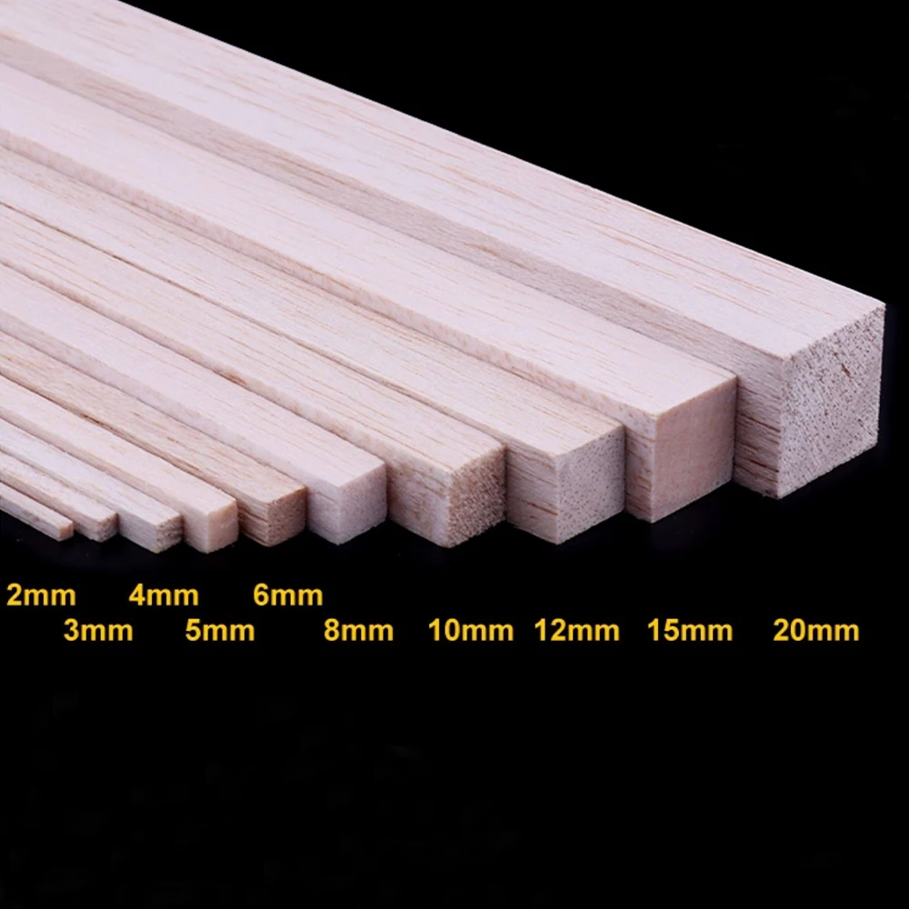 5/10/20/30Pcs Long 500mm Solid Square Wooden Strip 3x3mm~20x20mm DIY Model Material Handicraft Decoration And Production Parts
