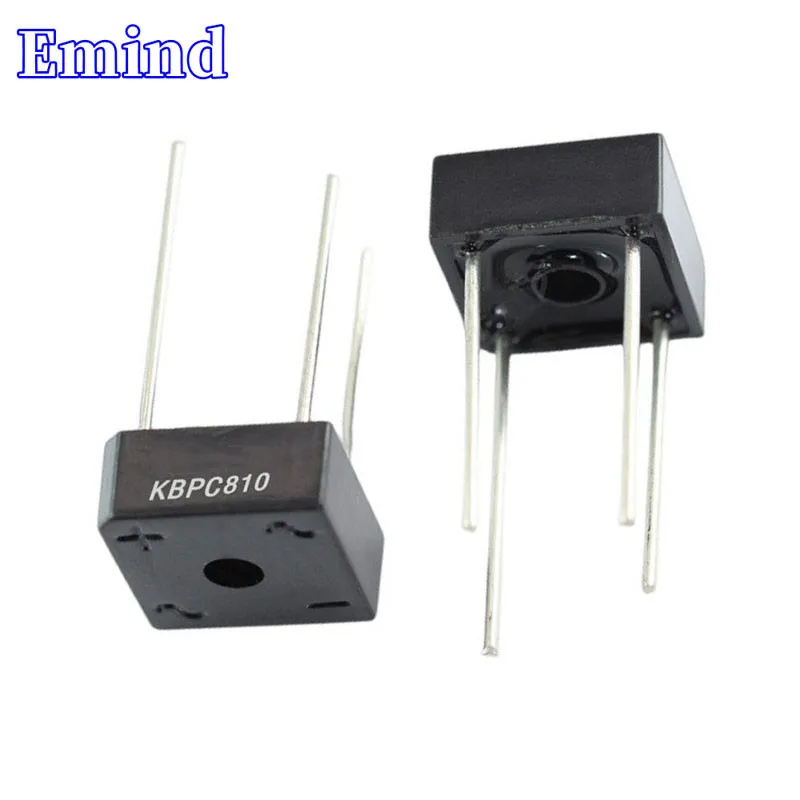 10/20/50/100/200Pcs KBPC810 Bridge Rectifier DIP-4 Square Bridge 8A/1000V GBU Footprint Bridge Stack Cutable Feet