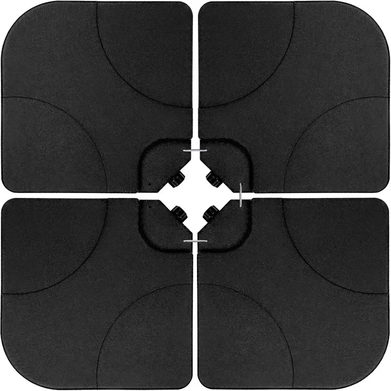 

4pcs Cantilever Offset Patio Market Stand with U Locking Shape Weights Water, Umbrella Square Base