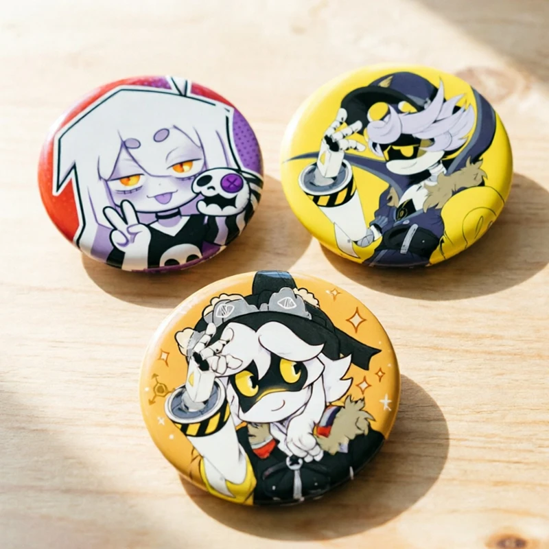 58mm Murder Drones Badge Anime Character Printed Badges Horror Themed Decorative Cartoon Backpack Ornament Birthday Gifts Hot