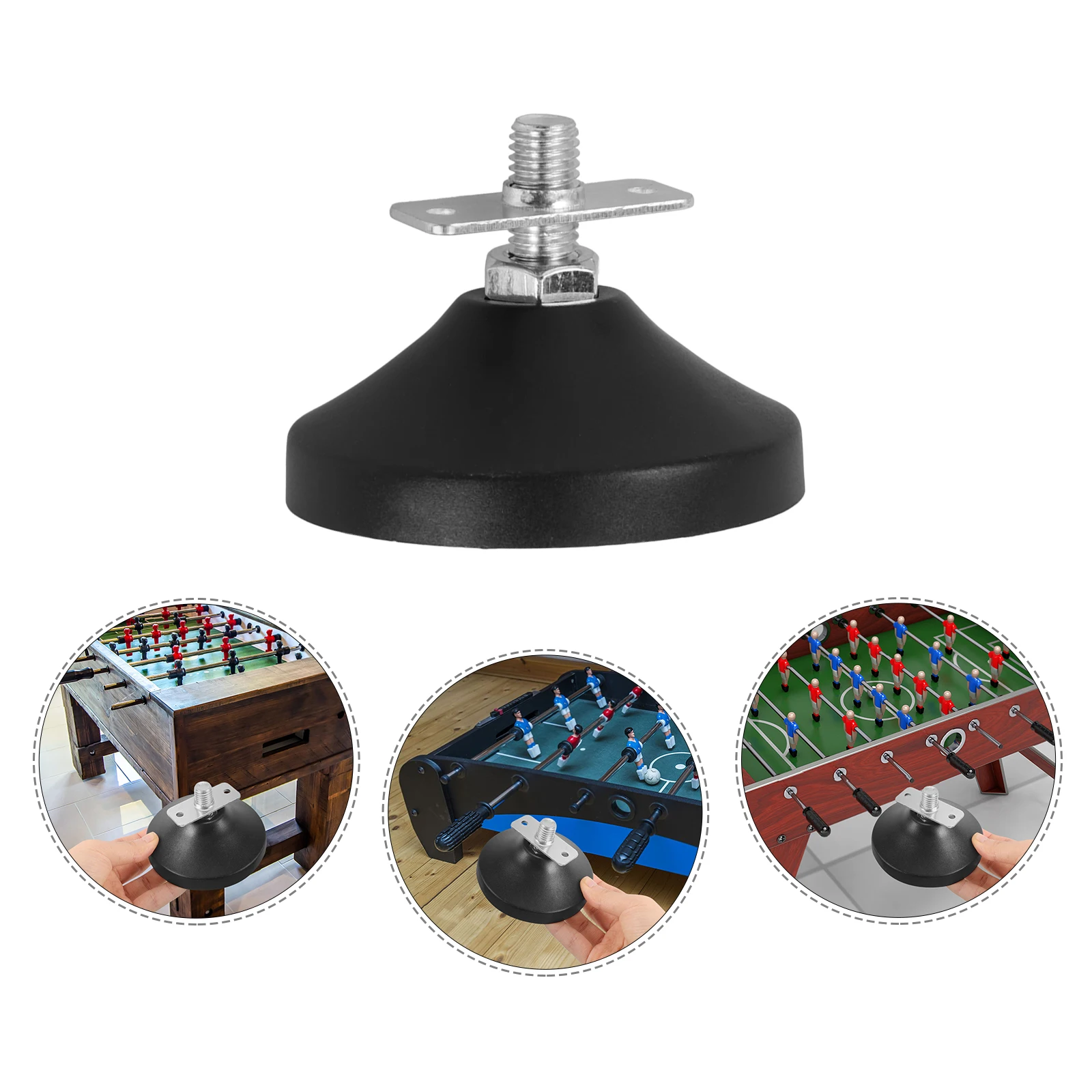 

4pcs Football Table Feet Pads Adjustable Swivel Leveling Anti Skid Furniture Legs for Tables Cabinets Workbench Nylon Bottom