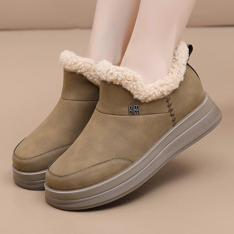 

Women's winter cotton shoes with thickened lining, mom shoes, anti-slip, cold-proof, warm and comfortable snow boots