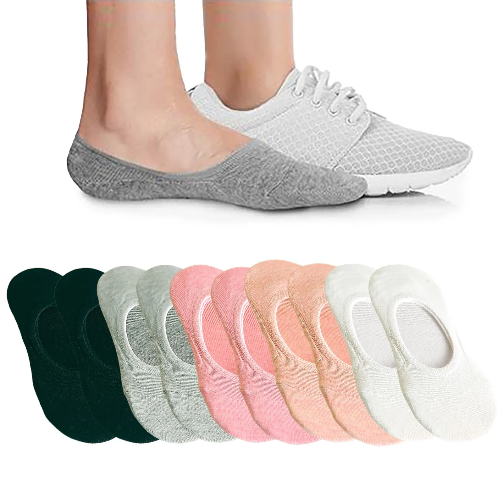 1 Pairs Boat-shaped Girl Summer Socks High Quality Breathable Seamless Invisible Ankle Socks Chaussette Ankle Low Calcetines